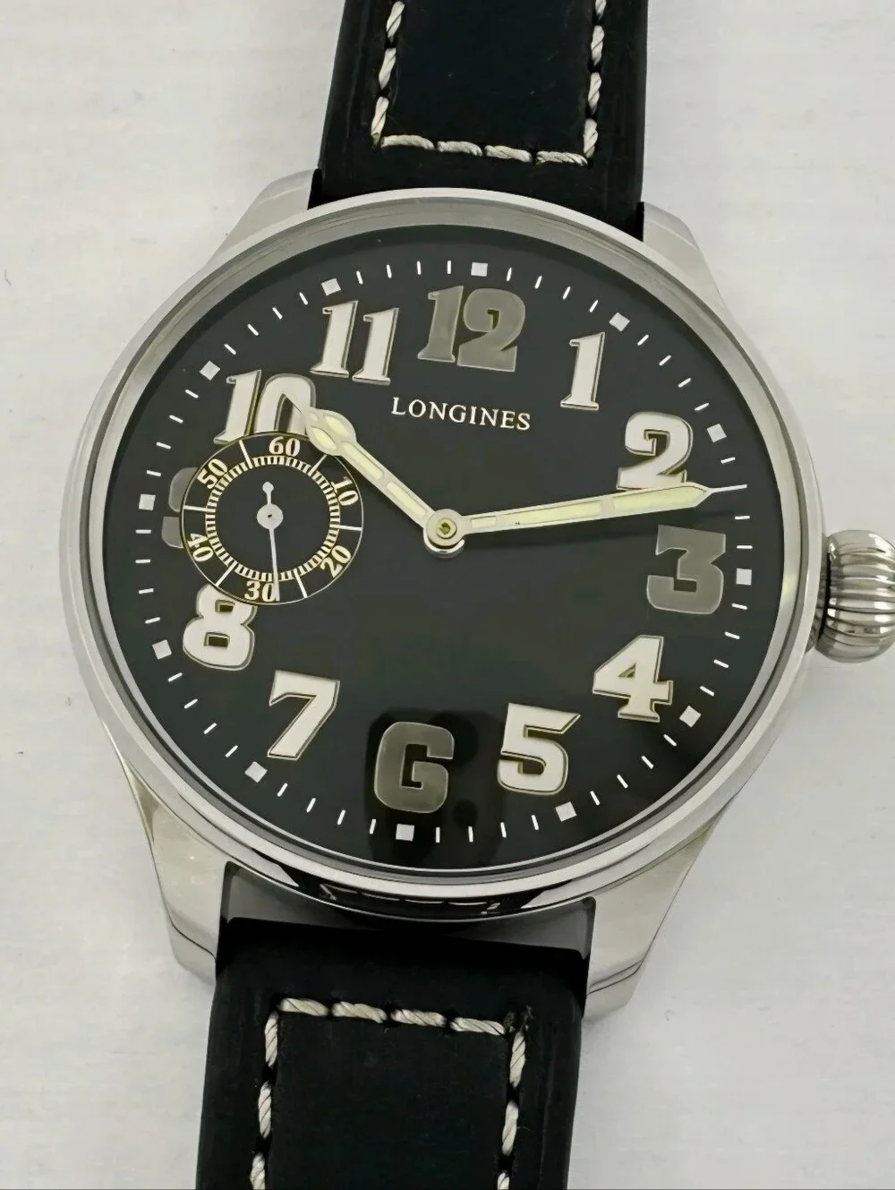 Longines Marriage Watch:  Vintage 1910 Caliber 19.70N Aviator Style Swiss Watch